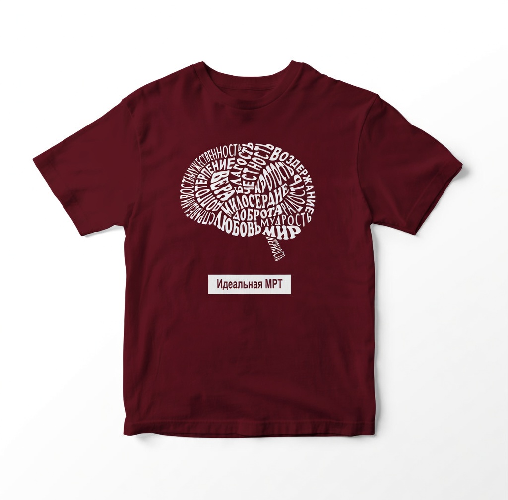 ПАСХАЛЬНАЯ ФУТБОЛКА "Идеальная МРТ" бордовый